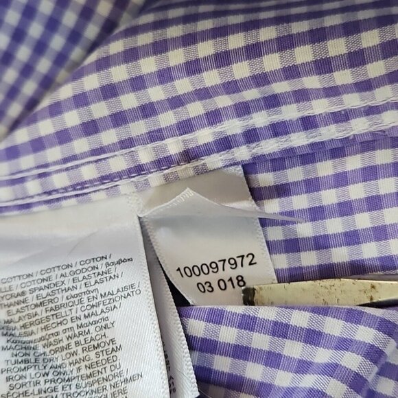 Brooks Brothers Regent Shirt Size 16 1/2 33 Purple Button-Down Quiet Luxury Y2K - Picture 10 of 12